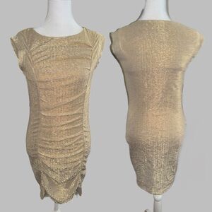 VINTAGE Elegant Gold Women's Dress - Nicole Miller